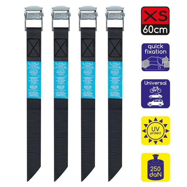 ALCA kinnitusrihmad 4x60cm, kiirkinnitusega pandlaga 