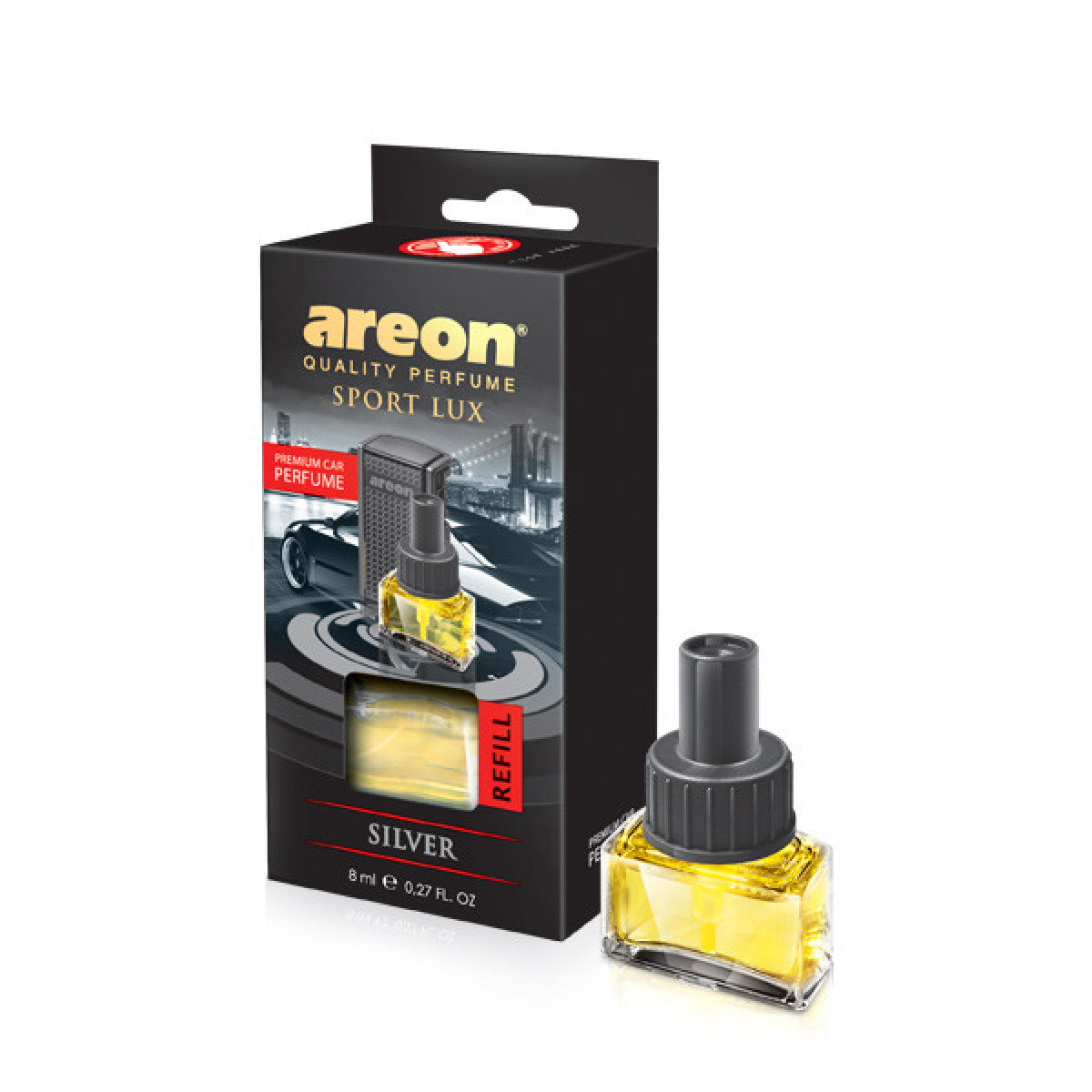 AREON Car Silver Refill õhuvärskendaja täitepakend, 8 ml