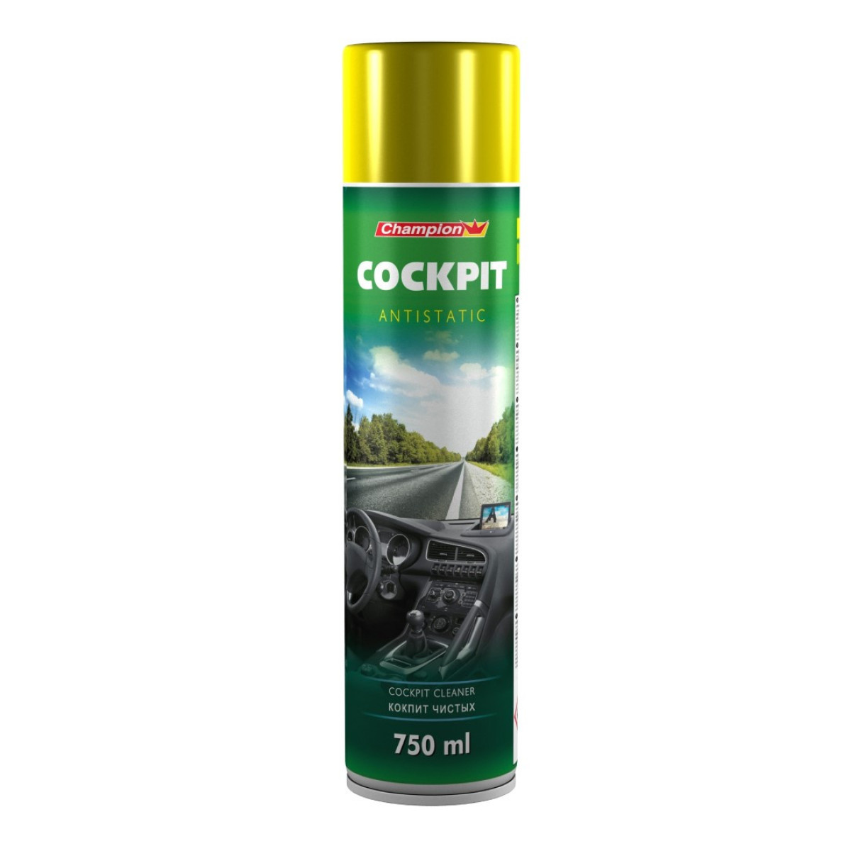CHAMPION aero Cockpit Cleaner Lemon, armatuurlaua puhastusvahend, 750 ml