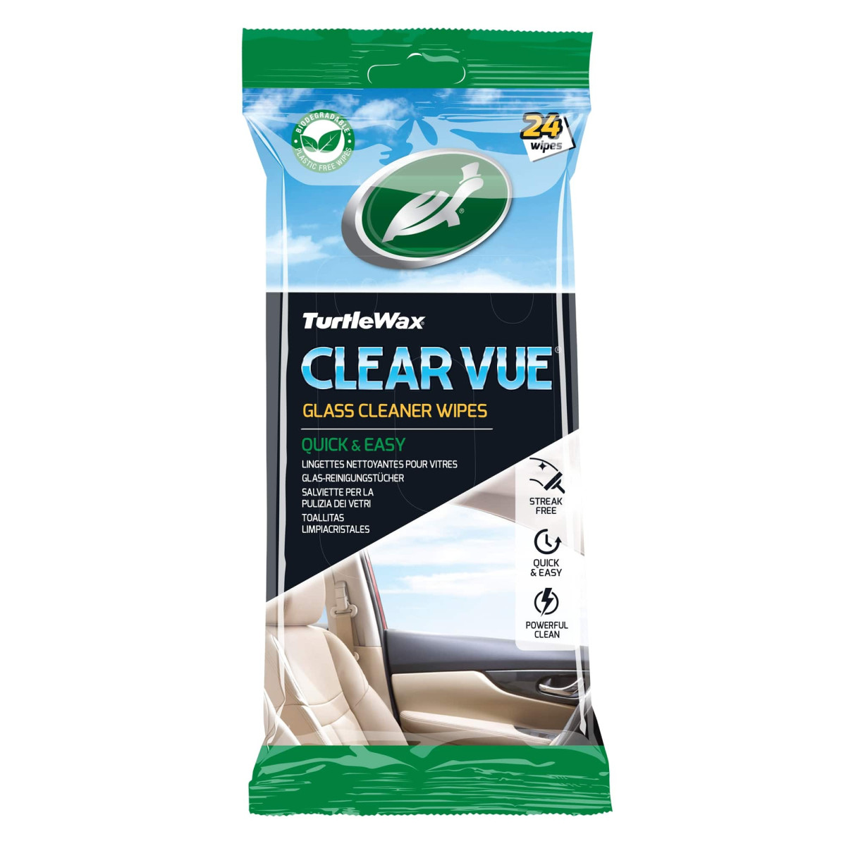 TURTLE WAX Clear vue glass wipes 24PK X6, klaasipuhastuslapid, 24 tk