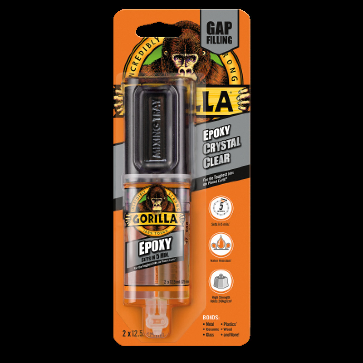 Gorilla Epoxy, värvitu epoksüliim, 25 ml Gorilla Epoxy, värvitu epoksüliim, 25 ml