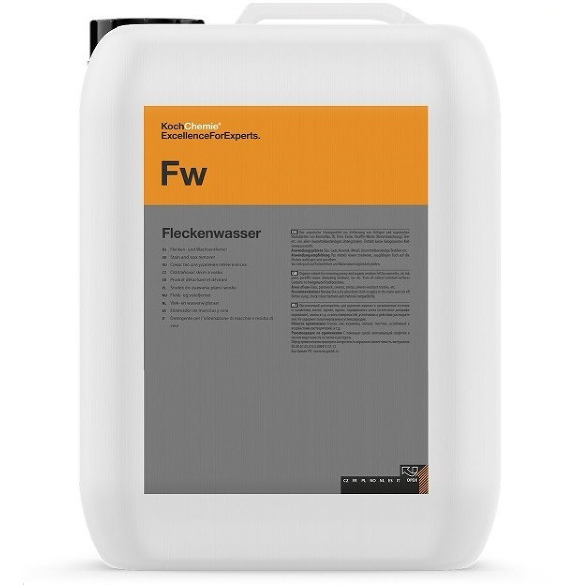 KOCH CHEMIE Stain and Wax Remover Fleckenwasser Fw, pleki- ja vahaeemaldaja, 10L
