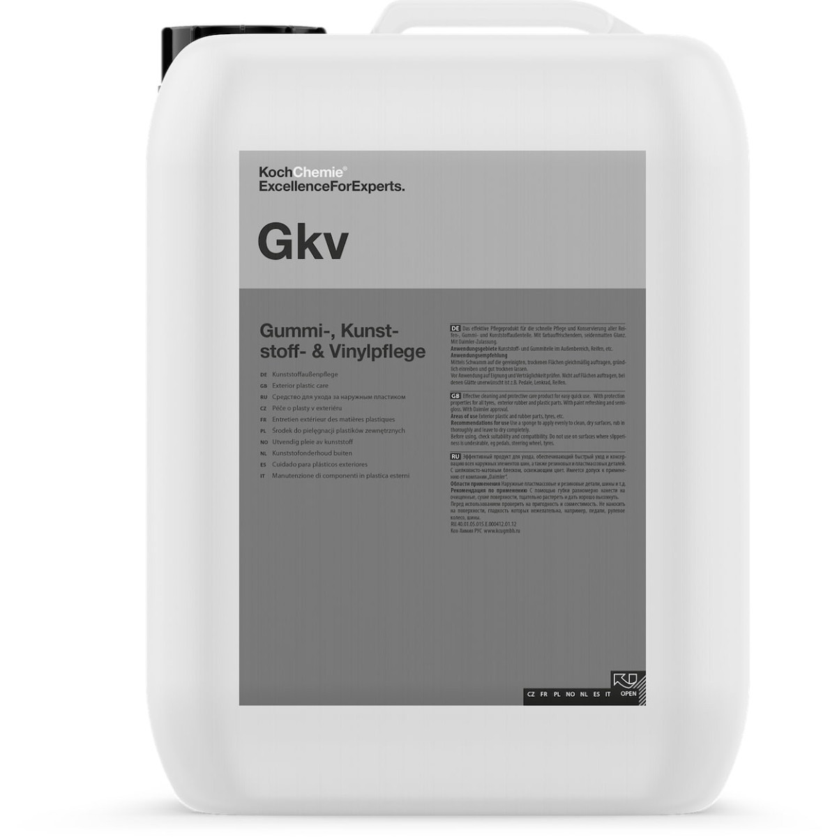 KOCH CHEMIE Exterior plastic and tire cleaner Gkv, välisspleksi ja rehvipuhastusvahend, 10L