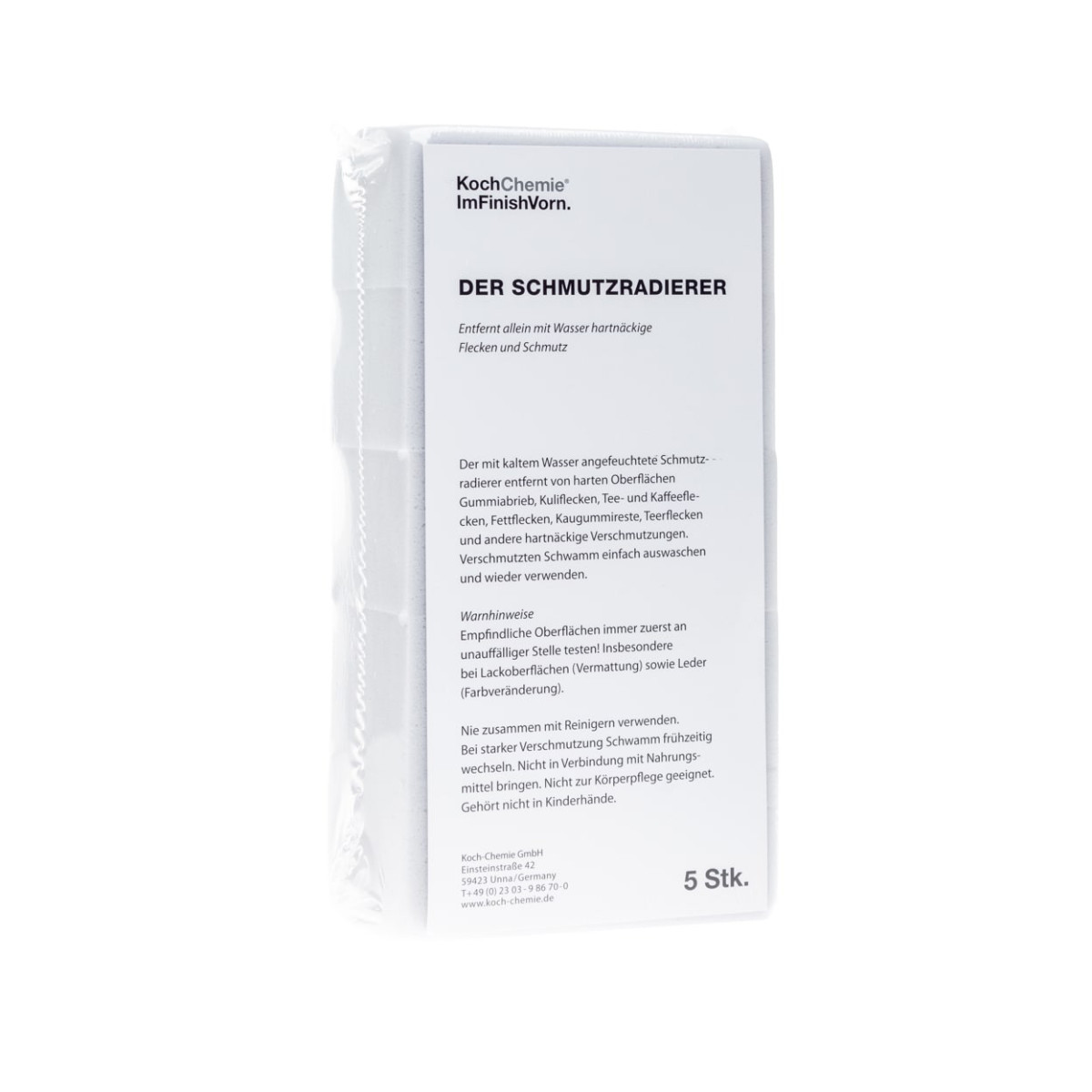 KOCH CHEMIE Melamin sponge set of 5, melamiinist käsnad, 5 tk