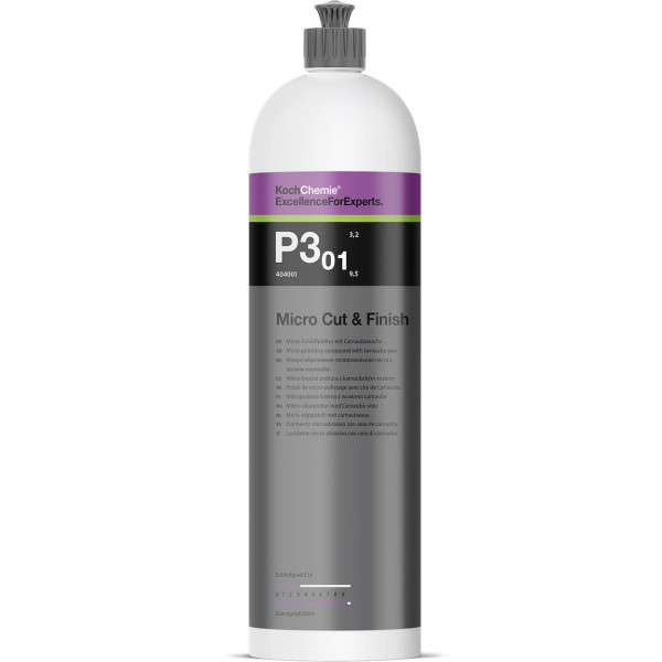 KOCH CHEMIE Micro Cut&Finish P3.01, poleerimispasta karnaubavahaga, 250ml