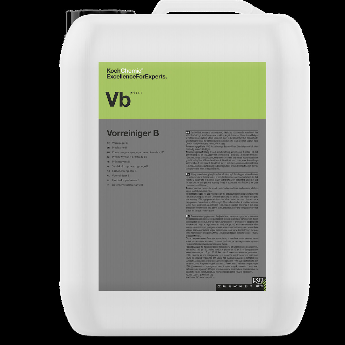 KOCH CHEMIE Vorreiniger B, mustuse eemaldaja, 5 l