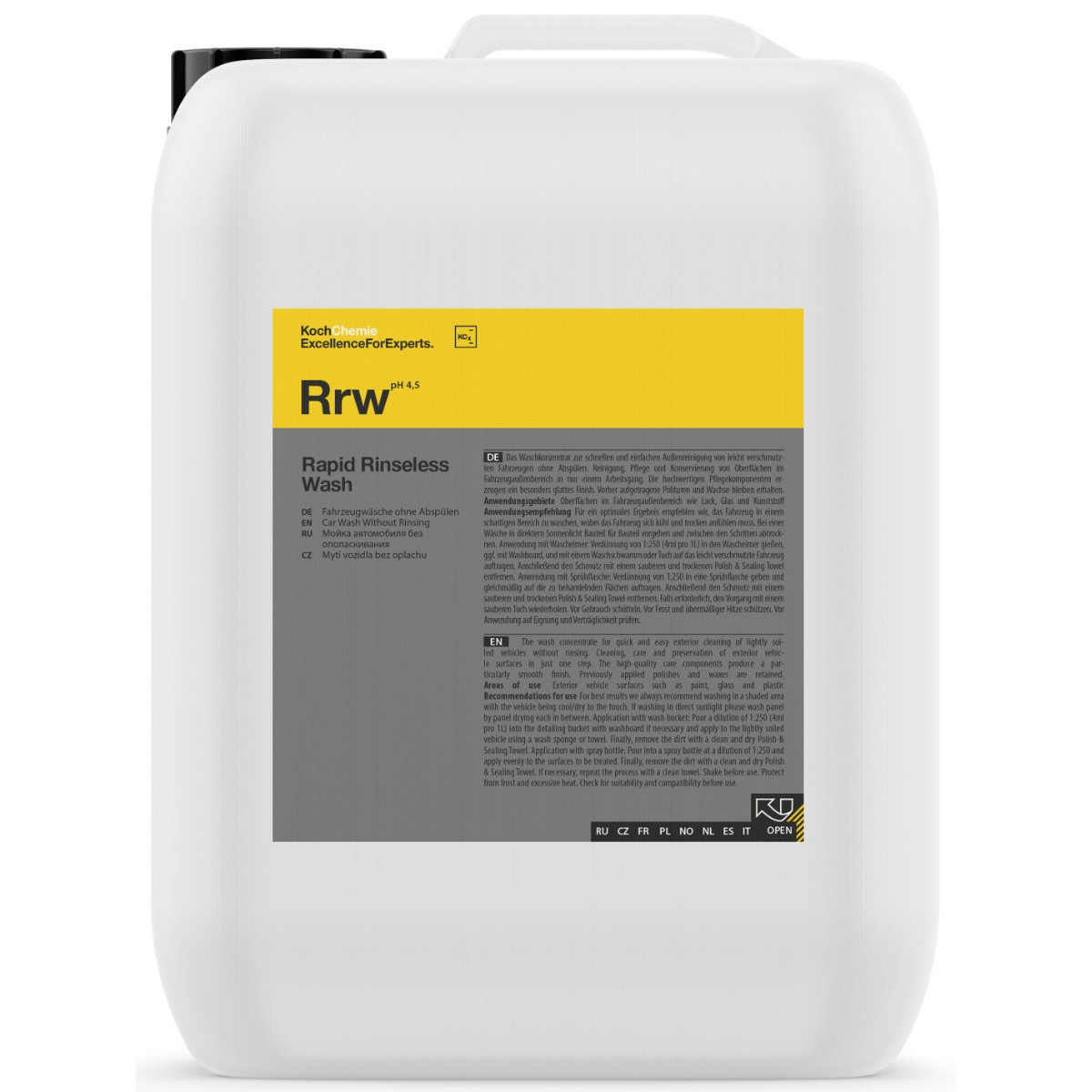 KOCH CHEMIE Rapid Rinseless Wash, šampoonikontsentraat, 5L KOCH CHEMIE Rapid Rinseless Wash, šampoonikontsentraat, 5L