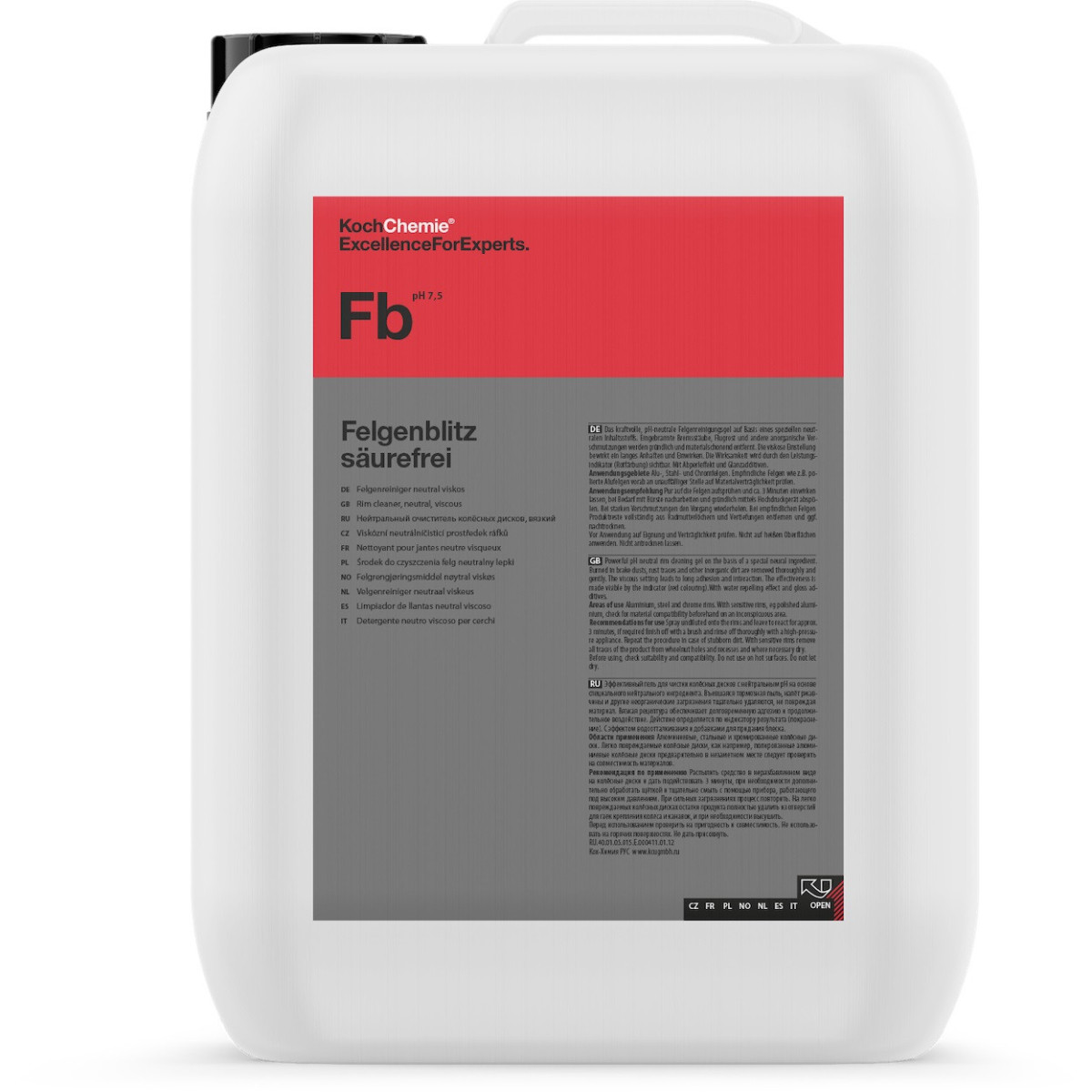 KOCH CHEMIE neutraalne veljepuhastusgeel, neutraalne veljepuhastusgeel, 11 kg