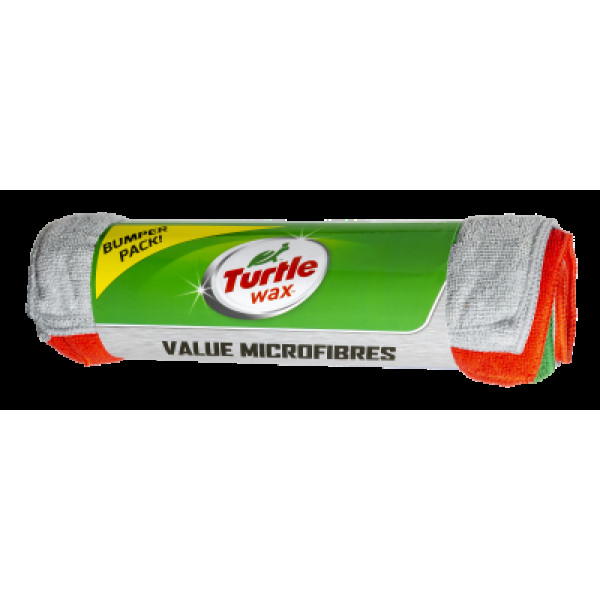 TURTLE WAX Microfiber cloth 6-pack, mikrokiudlappide komplekt, 40x30cm, 6 tk