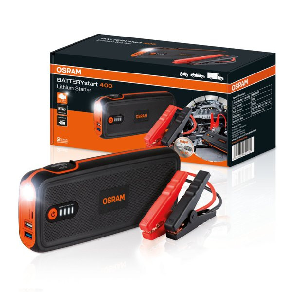OSRAM ACE aku-käivitusseade, liitium 16800mAh, minimaalne voolutugevus 400A, maksimaalne voolutugevus 2000A