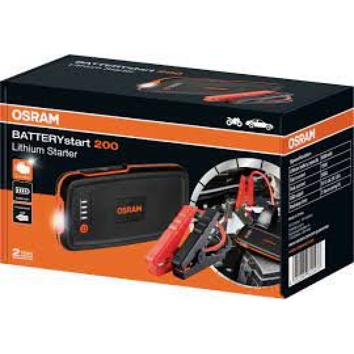 OSRAM BATTERYstart 200 (OBSL200), käivitusaku, liitium 6000 mAh OSRAM BATTERYstart 200 (OBSL200), käivitusaku, liitium 6000 mAh