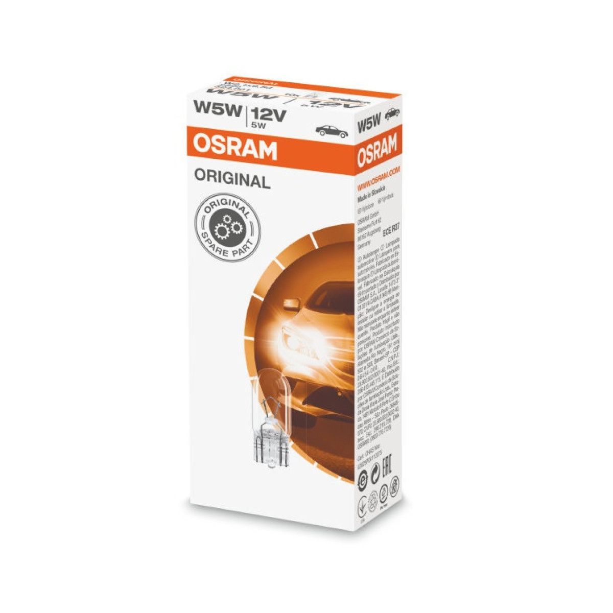 OSRAM autopirn 5W 12V W2.1x9.5D, 1 tk