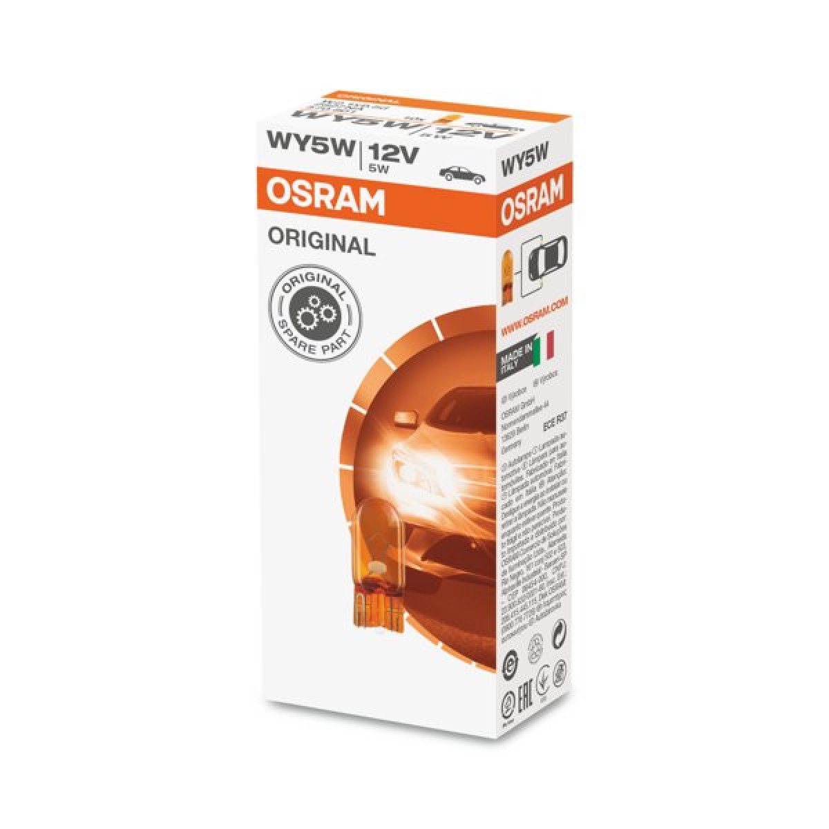 OSRAM autopirn kollane 5W 12V W2.1x9.5D, 1 tk