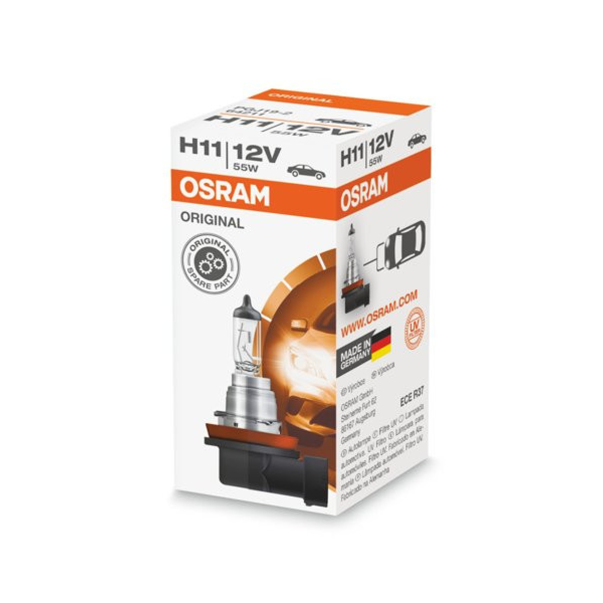 OSRAM autopirn, H11 55W 12V PGJ19-2, 1 tk