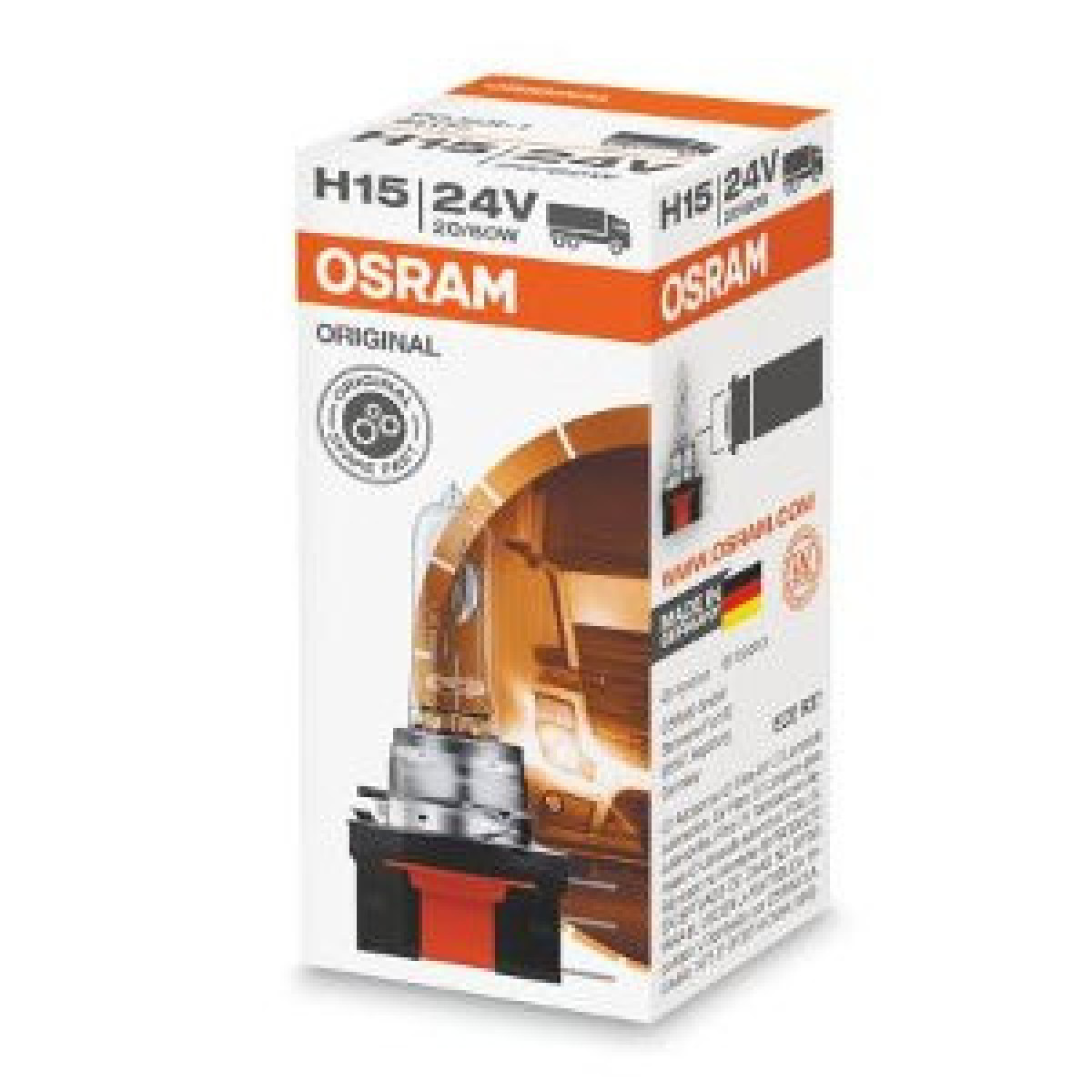 OSRAM autopirn H15 20/60W 24V PGJ23T, 1 tk.
