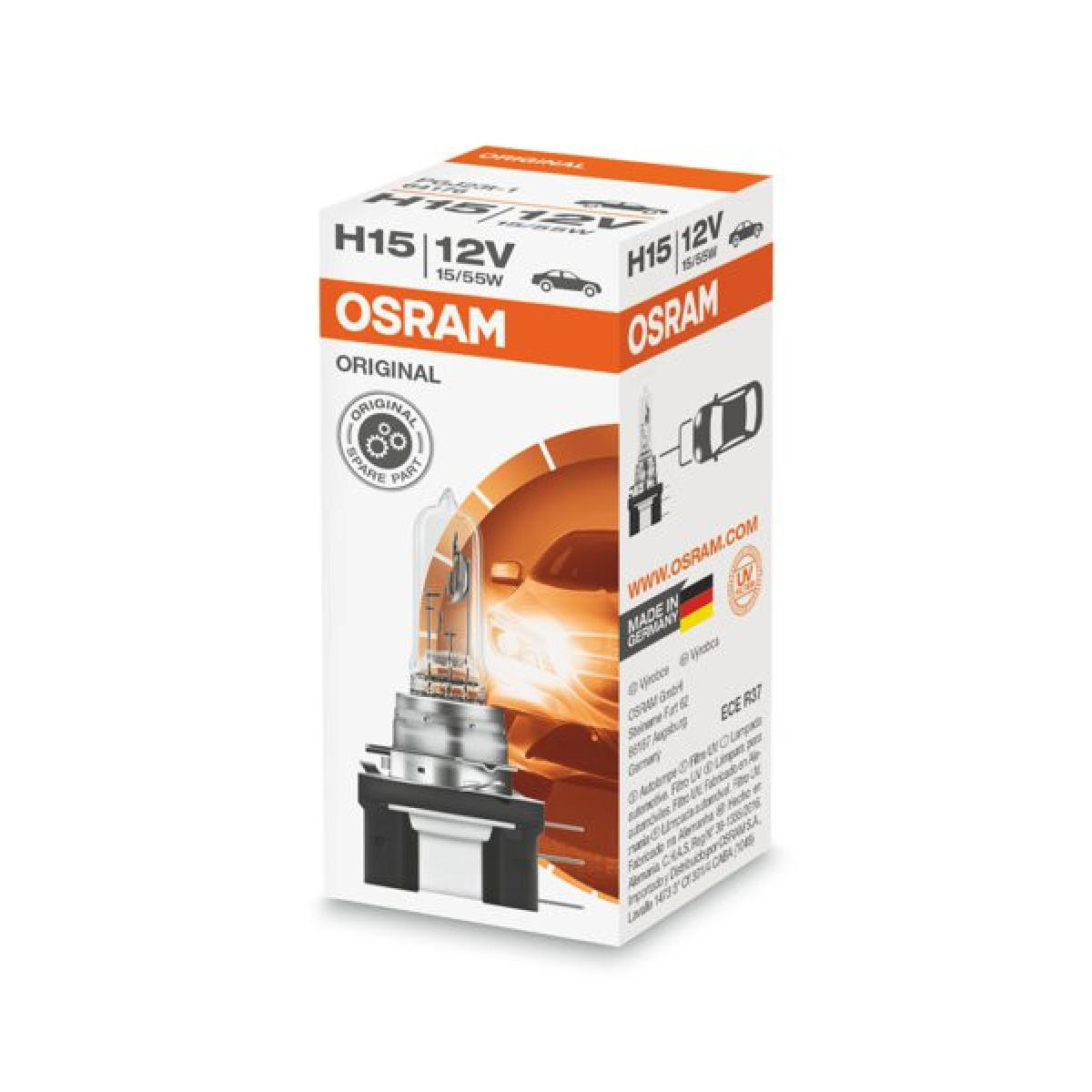 OSRAM autopirn H15 55/15W 12V PGJ23T, 1 tk