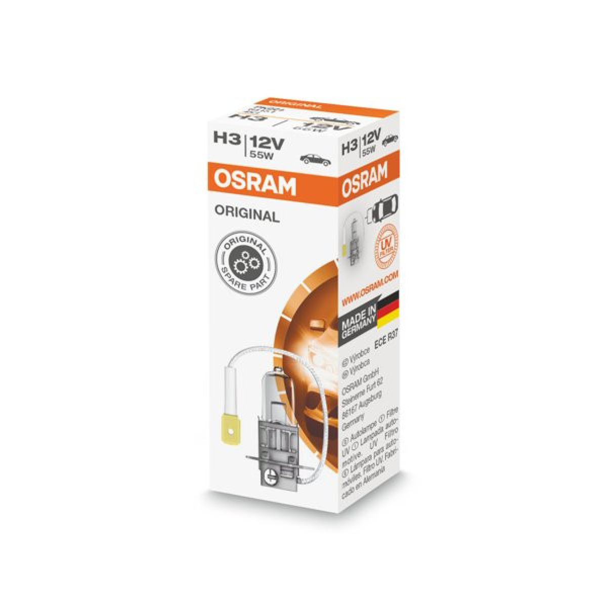 OSRAM autopirn H3 55W 12V PK22S, 1 tk