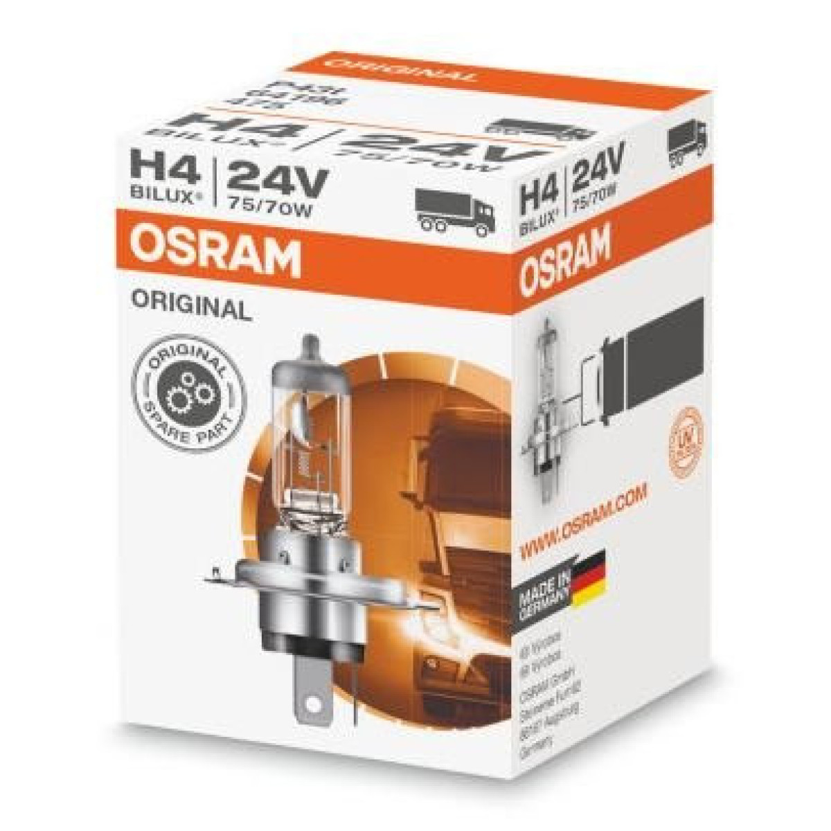 OSRAM autopirn H4 75/70W 24V, 1 tk