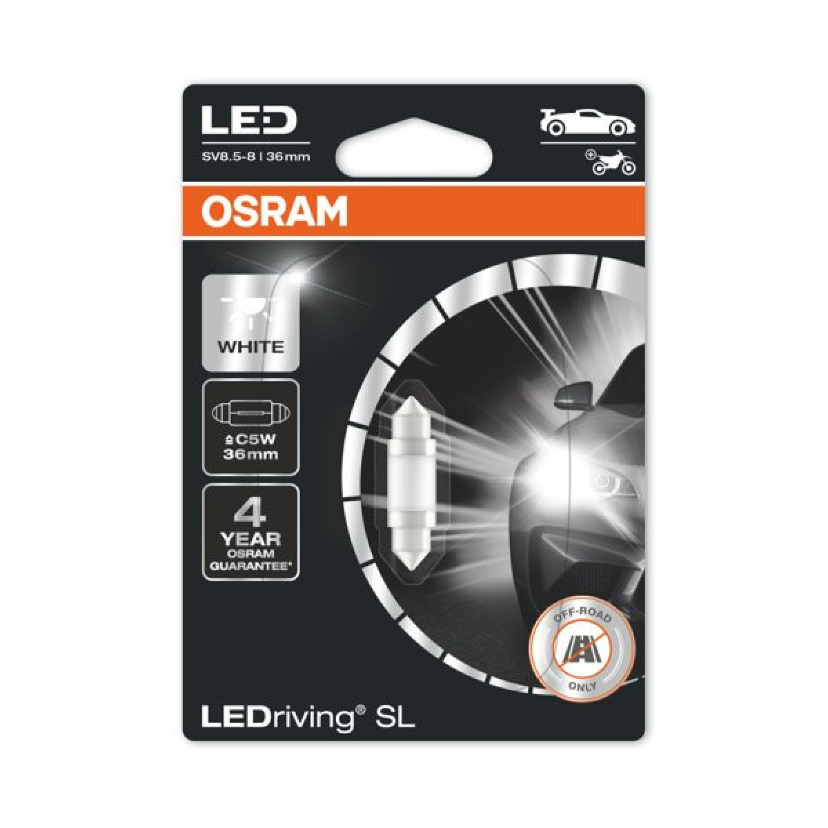 OSRAM autopirn LED Retrofit 0.5W 12V SV8.5-85, (L6436CW-01B), 1 tk