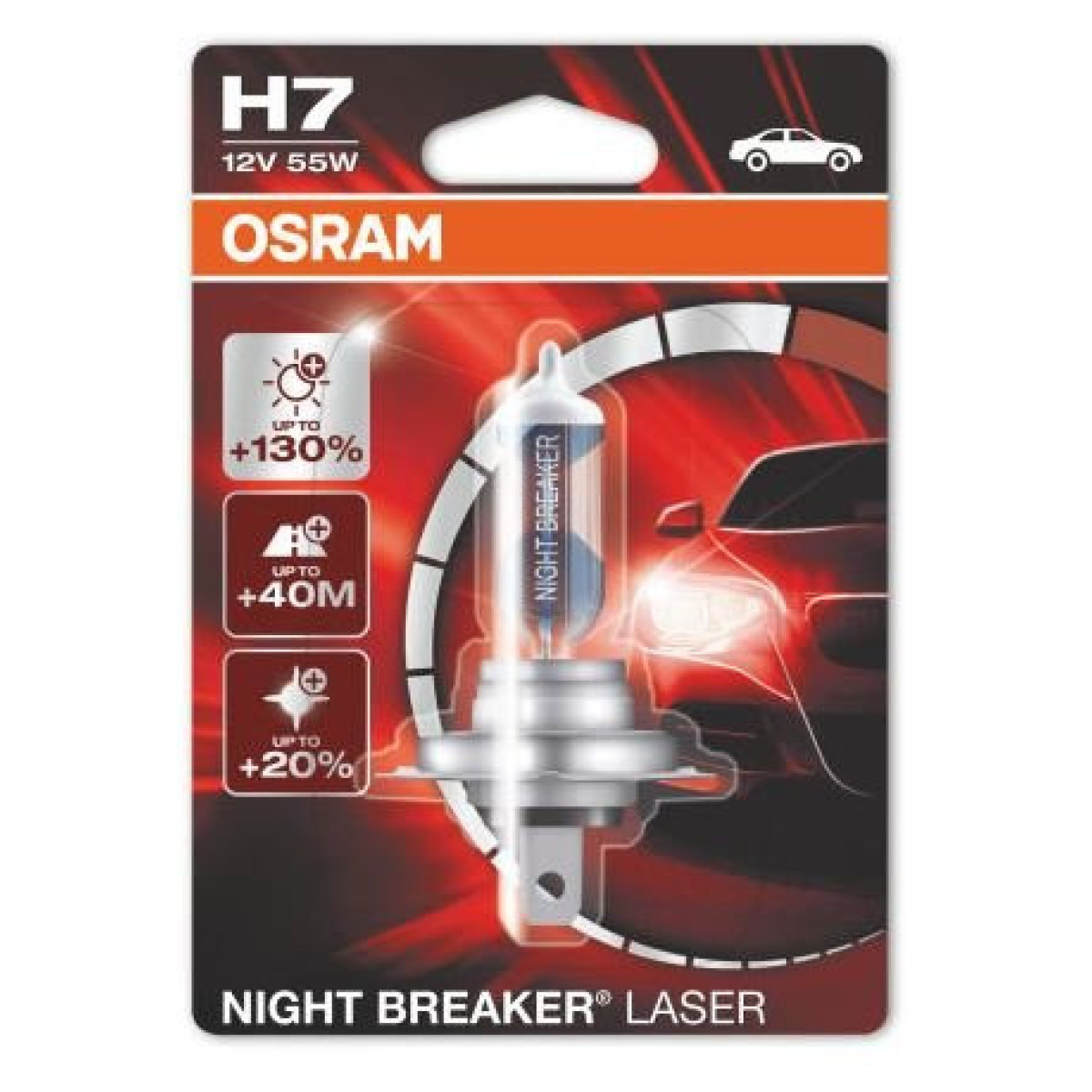 OSRAM autopirn Night Breaker Laser H7 55W 12V PX26D, 1 tk.
