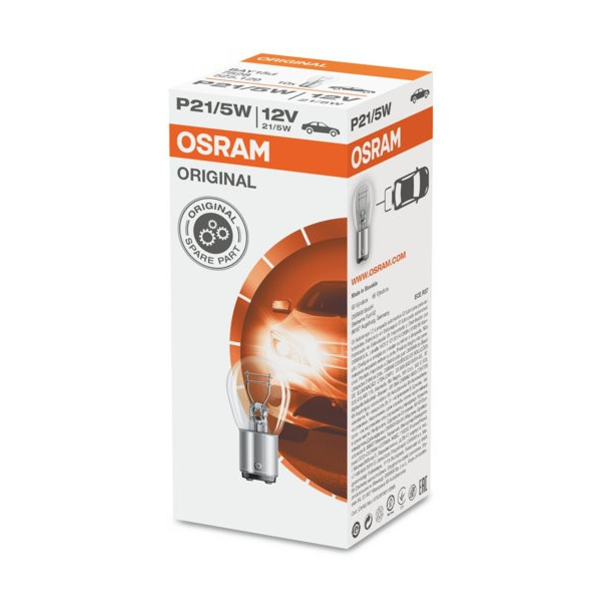 OSRAM autopirn 21/5W 12V BAY15D, 1 tk