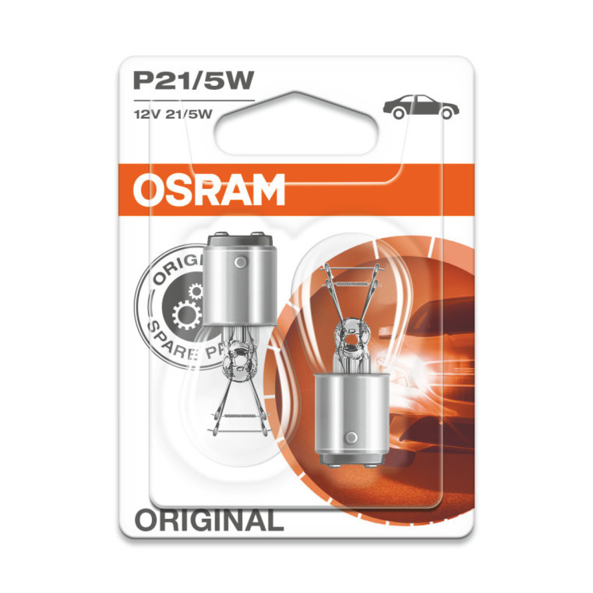 OSRAM autopirnid 21/5W 12V BAY15D, 2 tk
