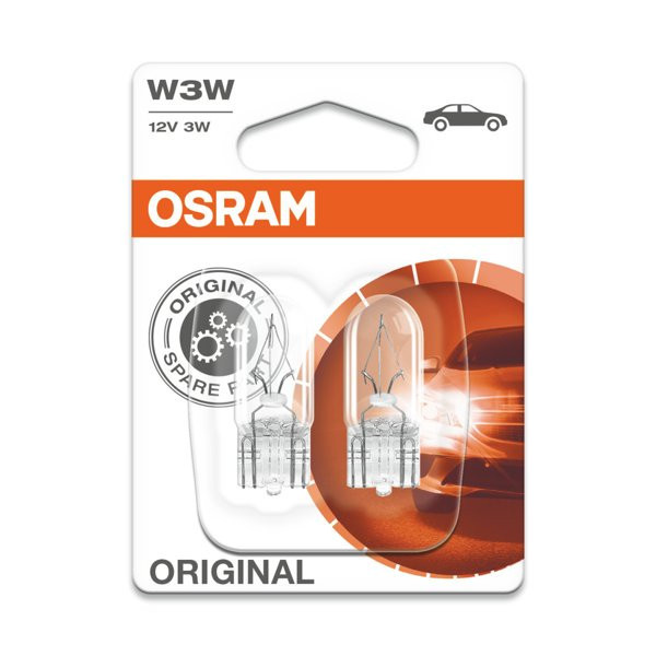 OSRAM W2.1x9.5D, autopirnid, 3W 12V, 2 tk