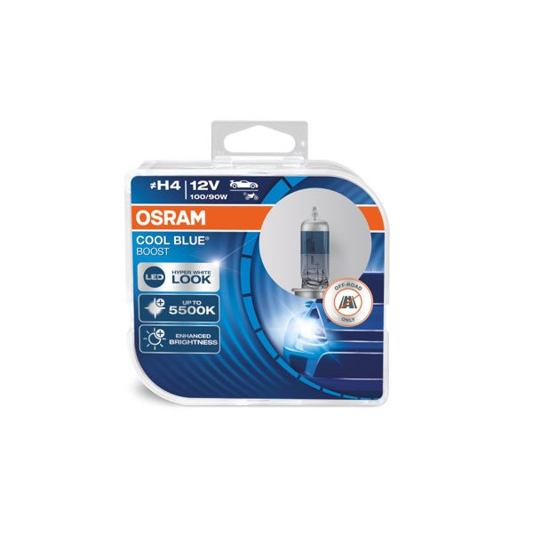 OSRAM autopirnid COOL BLUE BOOST H4 100/90W 12V P43T, 2 tk