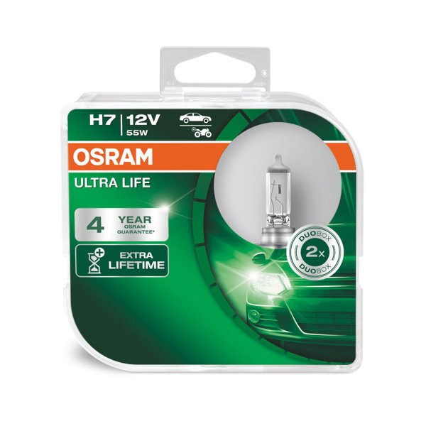 OSRAM autopirnid, ULTRA LIFE H7 55W 12V PX26D, 2 tk