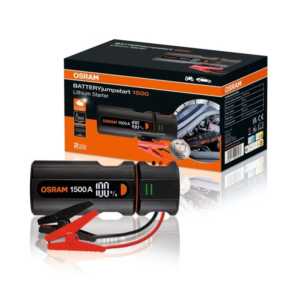 OSRAM Battery jumpstart 1500 (OJS030), auto käivitusabi, 1500 A 12000 mAh