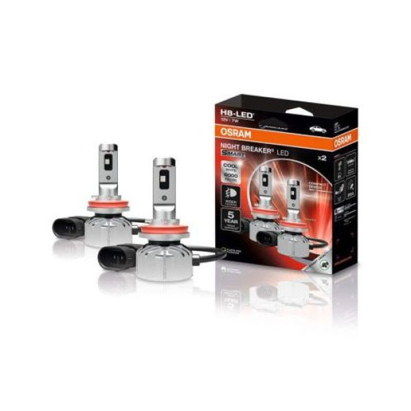 OSRAM autopirnid NIGHT BREAKER LED H8 Street Legal Smart 7W 6000K, 2 tk