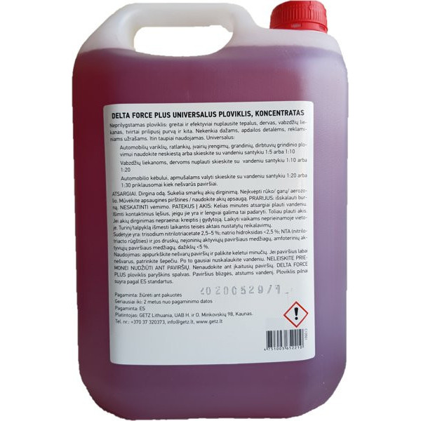 PITSTOP Delta Force Plus, pesuvahend, 5 L