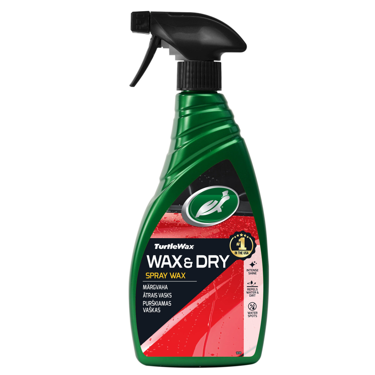 TURTLE WAX Wax N Dry, pihustatav vaha märjale kerele, 500 ml