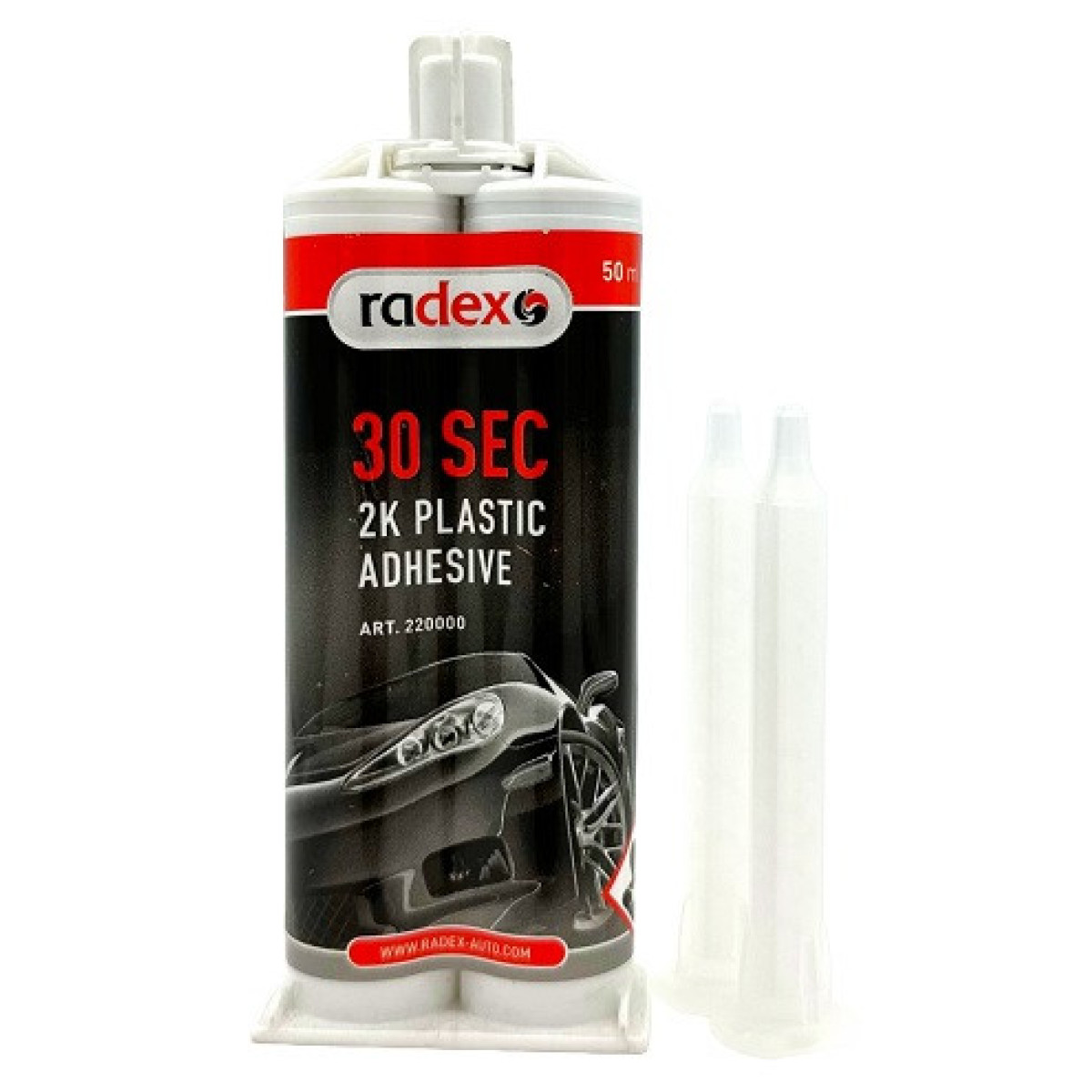 RADEX 2K Plastic Adhesive, plastliim (30 sekundit), 50 ml