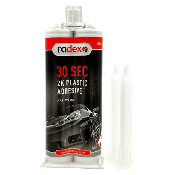 RADEX 2K Plastic Adhesive, plastliim (30 sekundit), 50 ml