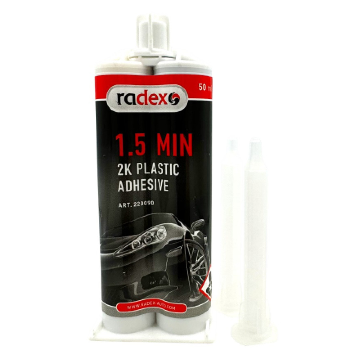 Radex 2K Plastic Adhesive, plastliim (90 sekundit), 50 ml
