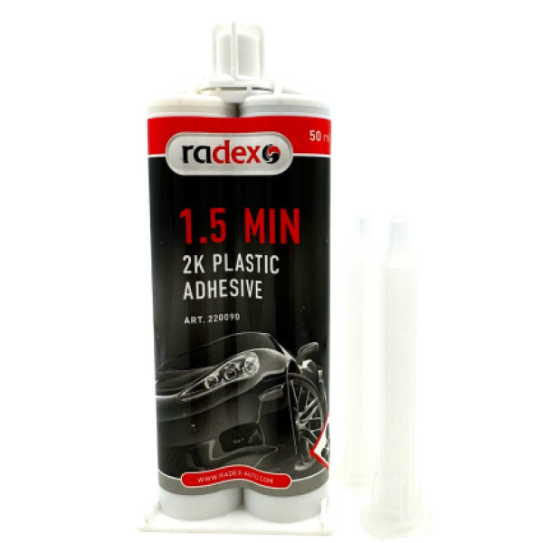 Radex 2K Plastic Adhesive, plastliim (90 sekundit), 50 ml