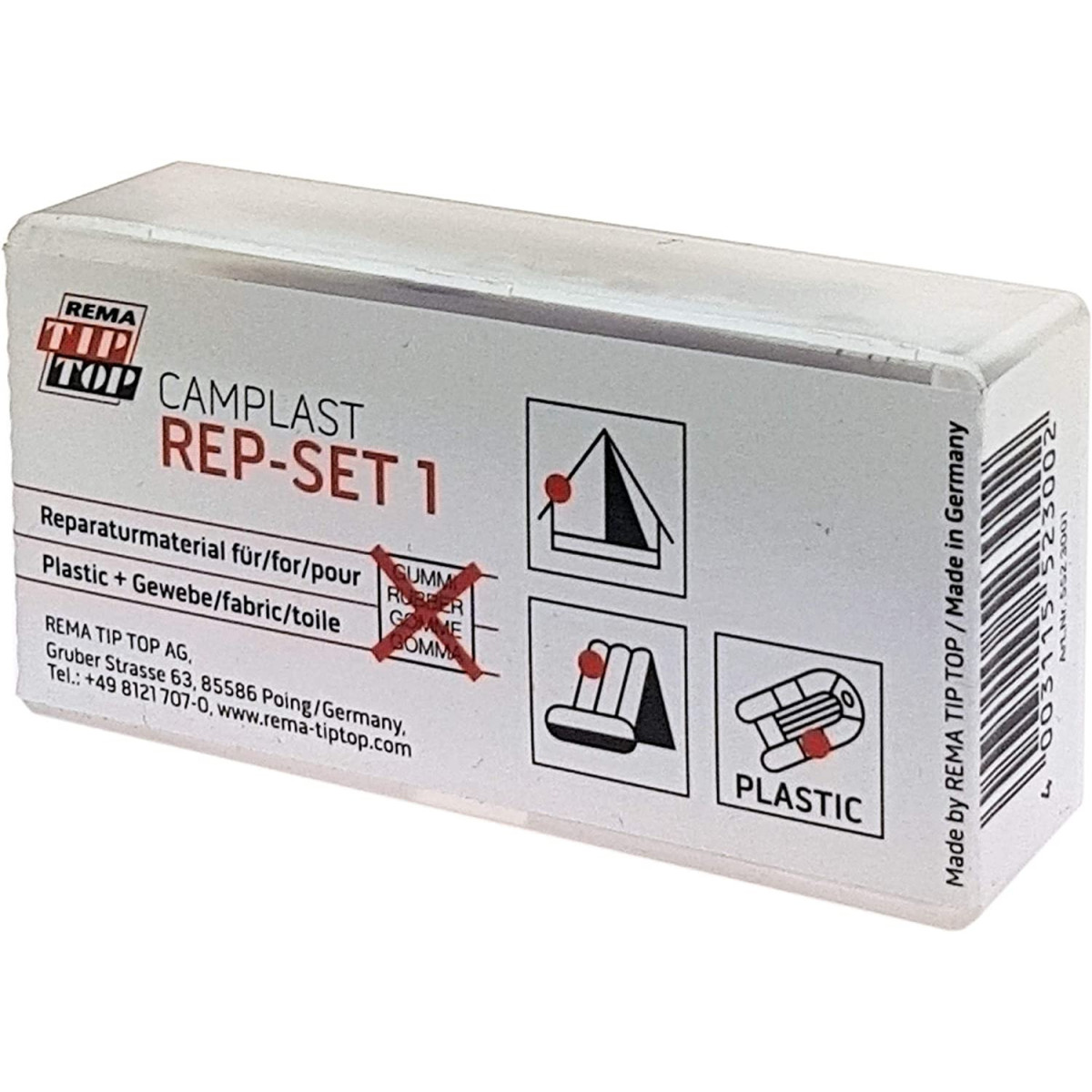 REMA TIP TOP Camplast Mini paranduskomplekt PVC, PU ja kangaste jaoks
