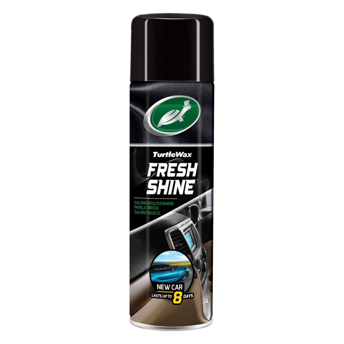 TURTLE WAX Fresh Shine New Car, Salongi Plastiku Poleerimisvahend, 500 ml