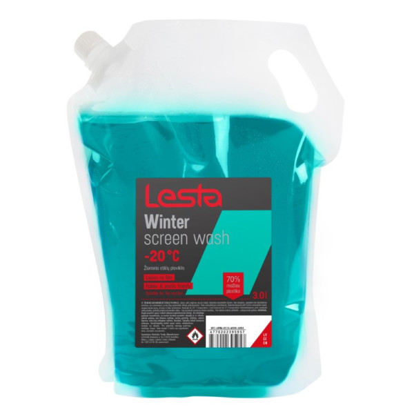 LESTA Windscreen Washer Fluid -20°C, klaasipesuvedelik, 3 l