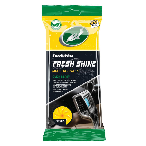 TURTLE WAX Fresh MATT wipes, matt salongi plastmassist salvrätikud, 24 tk