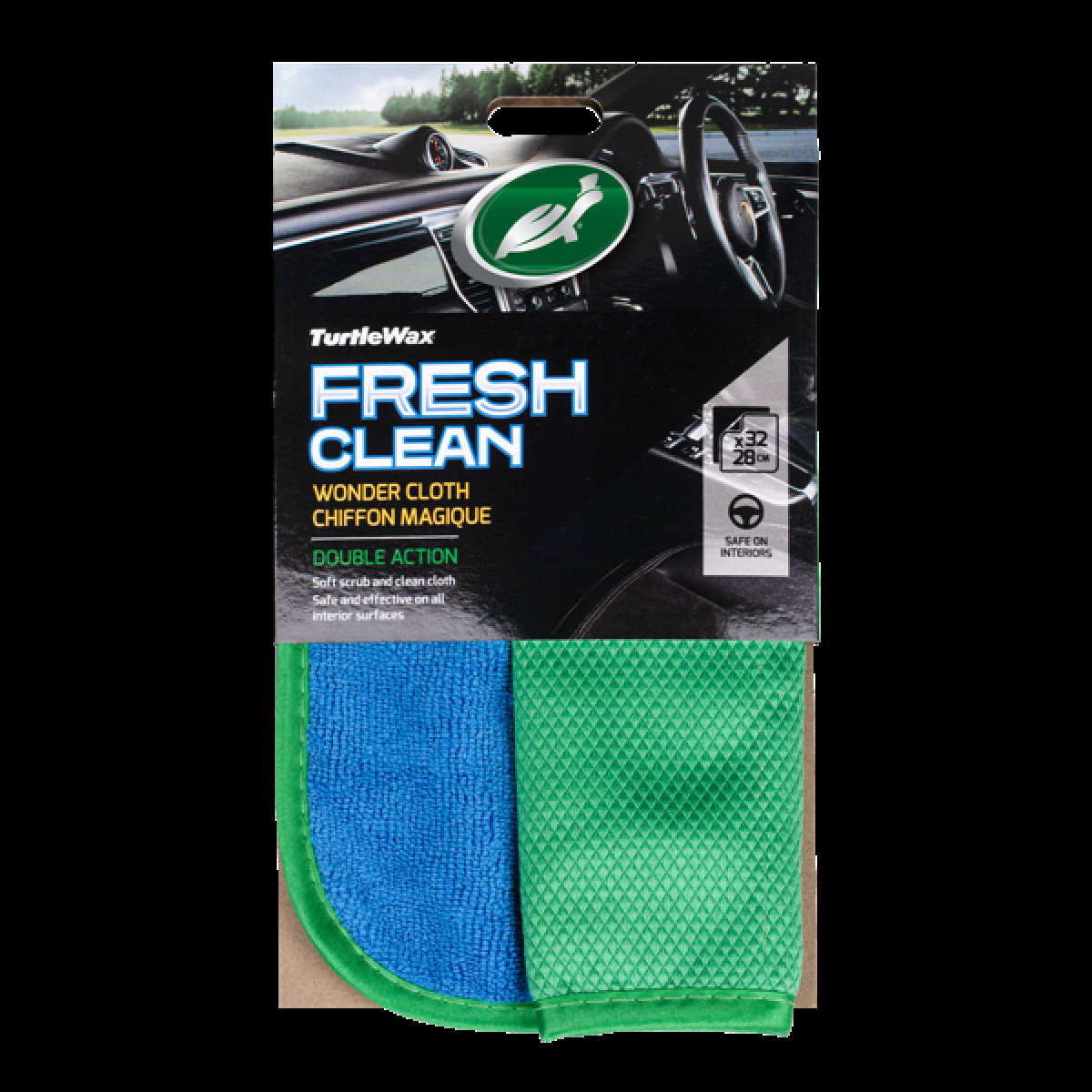 TURTLE WAX Fresh clean, kahepoolne puhastuslapp 32 x 28 cm