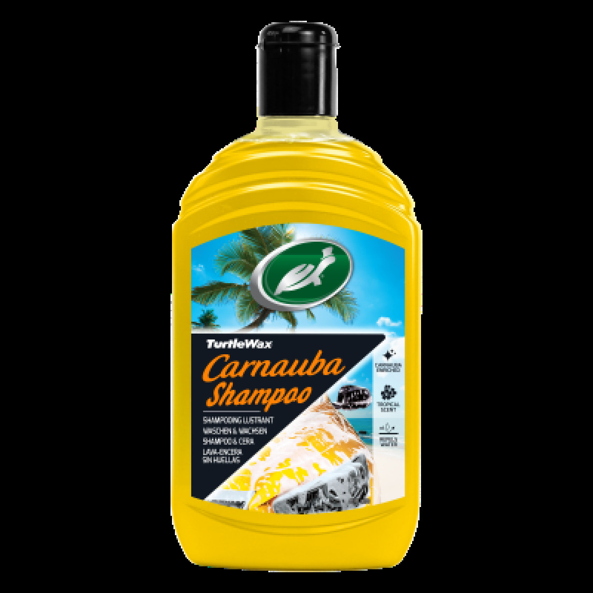 Turtle Wax Carnauba Wash & Wax, vahaga šampoon, 500 ml