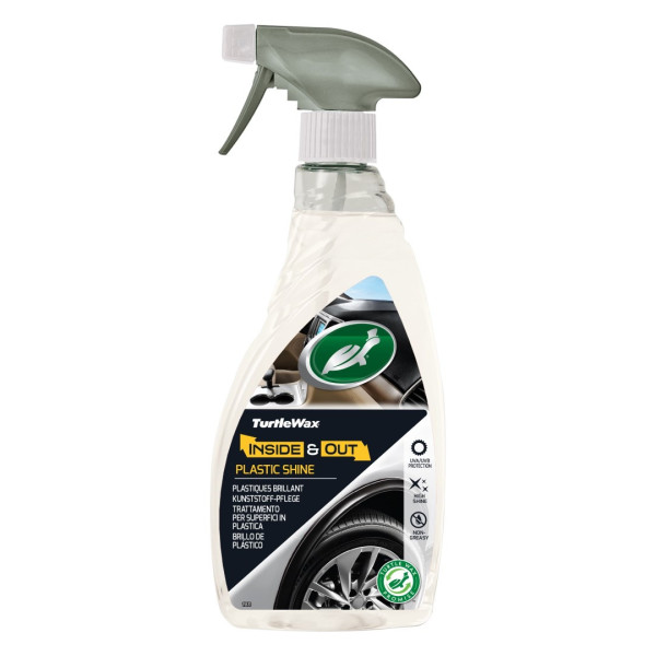 TURTLE WAX Inside&Out Plastic, plastikupuhastusvahend sise- ja välistingimustes kasutamiseks, 500ml