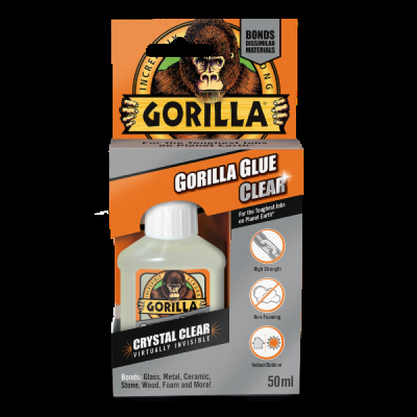 GORILLA Gorilla Crystal Clear Glue, universaalne läbipaistev liim, 50 ml