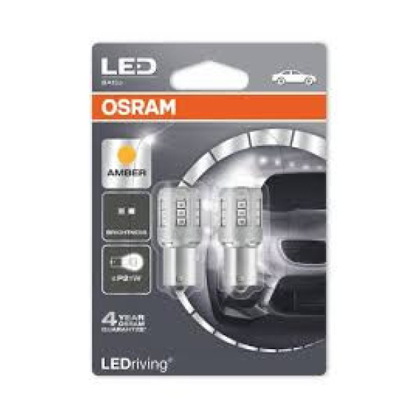 OSRAM autopirnid LED 12V P21W Amber, 2 tk