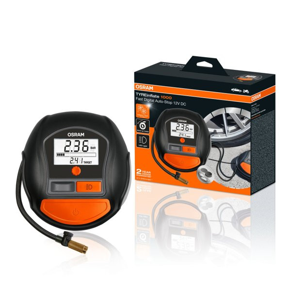 OSRAM TYREinflate 1000, digitaalne õhukompressor, 15A 5,5bar
