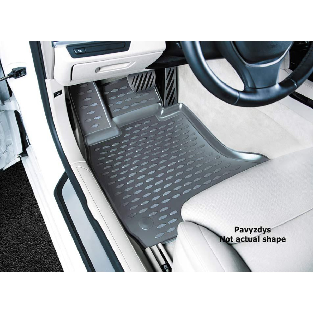 Kummist 3D jalamatid TOYOTA RAV4 2010-2012a. / 4 tk / hall / kõrgendatud servad