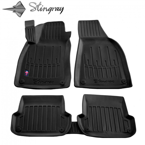 Kummist 3D jalamatid AUDI A4 B6 2001-2004a., 5 tk / must / 5030015 / kõrgendatud servad