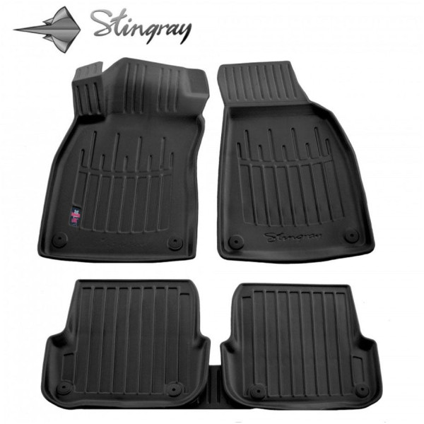 Kummist 3D jalamatid AUDI A6 C6 2004-2011a., 5 tk / must / 5030065 / kõrgendatud servad